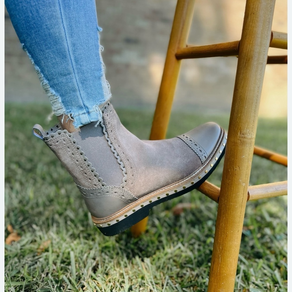 Free People Gray Ankle Boots